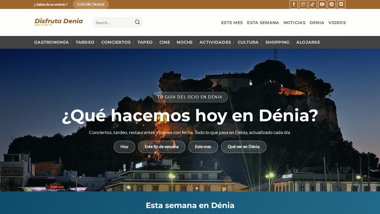 Portada de Disfruta Dénia, guía de ocio de Dénia