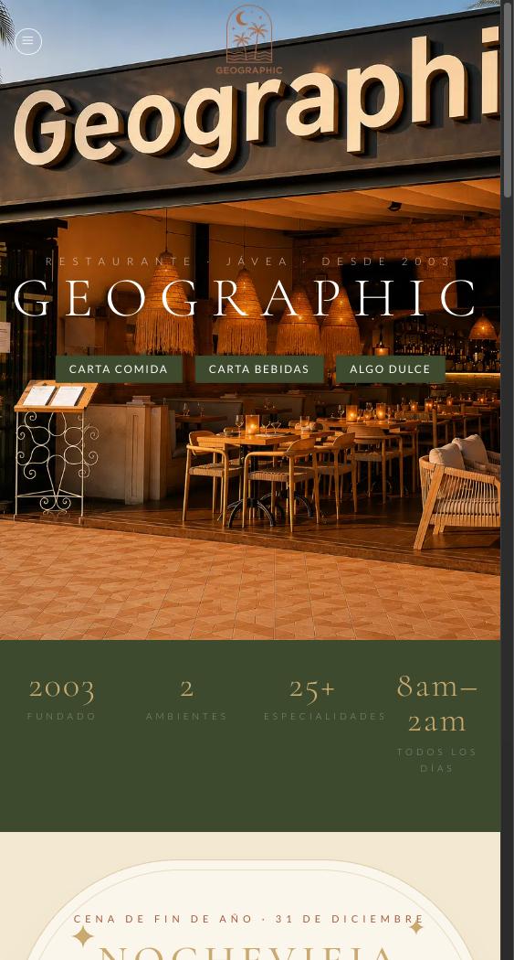 Web de Geographic en el móvil